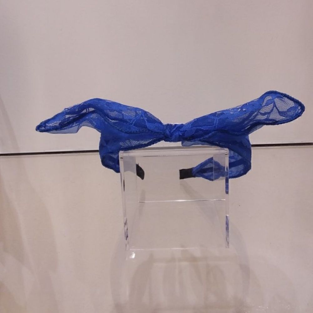 Cobalt blue lace alice band